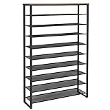 HOOBRO Schuhregal mit 10 Ebenen, 100cm Schuhschrank hoch, Schuhablage schmal,...