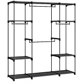 SONGMICS Kleiderschrank offen, Kleiderständer, Kleiderstange, Garderobe, 43 x 151 x 166...