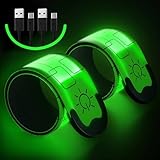 Led Armband Aufladbar, 2 Stück Reflective Leucht Armbänder Licht Armband Kinder...