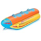 GYMAX Bananenboot, Wassersport Tube für Boot, Schleppschlauch bis zu 231 kg belastbar,...
