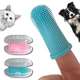 PawsOnly Fingerzahnbürste Hund Katze | Set von 2 | Aufbewahrungsbox | Silikon |...
