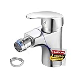 KUZOR Bidetarmatur Chrom Messing Einhebel-Bidetarmatur Drehbare Auslauf...