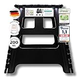 VERGLEICHSSIEGER - Alason® Tritthocker Klappbar 39cm, Belastbar bis 200kg –...