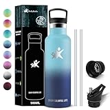 KollyKolla Thermosflasche 500ml, Thermoskanne BPA-frei, Trinkflasche Edelstahl...