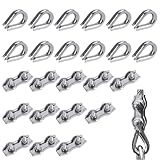 LZZ 12 Set Drahtseilklemme 2mm, Seilklemme Drahtseil Edelstahl, Drahtseilklemme 304...