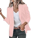 Damen Blazer Elegant Business Blazer Langarm/Kurzarm/Ärmellose Slim Fit Lang Jacke Open...