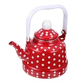 TOGEVAL Emaille Wasserkocher Vintage Teekessel mit Glattem Gesundheitsschonendem Material...