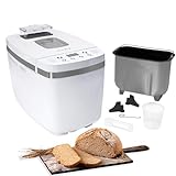 KLAMER Brotbackautomat, 14 Backprogramme, 3 einstellbare Bräunungsstufen, automatische...