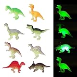 AOEVUIR 12 Pcs Leuchtende Dinosaurier Spielzeug Figuren Realistisches Mini...