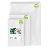 Bonsenkitchen Vakuumierbeutel 150 Beutel - 15x25 cm (50)+20x30 cm (50)+ 28x40 cm...
