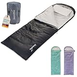 Skandika Deckenschlafsack Skye | Schlafsack 3 Jahreszeiten, mit Kissen, koppelbar, 220 x...