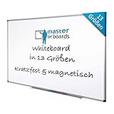 MOB Profi-Whiteboard Magnettafel - 90x60cm - Alurahmen, magnetisch - für Büro, Gewerbe...