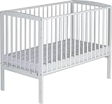 Schardt - Baby Beistellbett Micky Plus - Weiß - 60×120 cm - Stufenlos Höhenverstellbar...