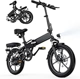 Finbike E-Bike Klappbar,16 Zoll Elektrofahrrad 7.8Ah Akku Diebstahlschutz,E-Faltrad mit...