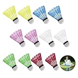 DALAETUS 12 Stück Nylon Badminton Bälle Set, Kunststoff Federbälle,...