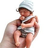 WYCSAD Neugeborene Babypuppe mit weichem Körper, wiedergeborene Mini-Puppen, 6 Zoll/15...