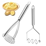 HUDDU 2 Stück Kartoffelstampfer Edelstahl Lang 27,5 cm, Kartoffel Stampfer...