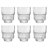 Libbey Trinkglas TarQ - 355 ml / 35.5 cl - 6er Set - Stapelbar - Spülmaschinenfest
