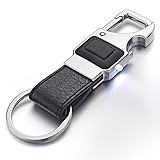 Männer Leder Schlüsselanhänger Metall Autoschlüssel Ring Multifunktionale...