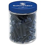 Schneider 6803 Tintenpatronen (Standard Patronen für Füller, löschbar) königsblau, 100...