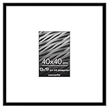 Americanflat 40x40 cm Bilderrahmen in Schwarz - 13x19 cm mit Matte und 40x40 cm ohne Matte...