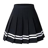 Hoerev Damen Mädchen Faltenrock Skirt Tennisrock Tennis Rock,32,XS