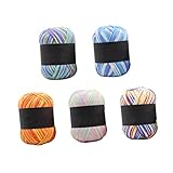 VILLFUL 5 Mehrfarbiges Garn Baby-Set Bulk-Garn Baby-Baumwollgarn Handgefertigtes Garn...