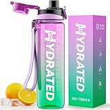 Mevoly Trinkflasche, 1L Wasserflasche Auslaufsicher BPA-Frei aus Tritan, 1 Liter...