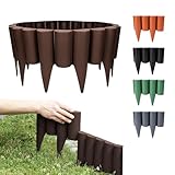 GARDENIX Rasenkante Kunststoff - 2.5m Beeteinfassung Holz, Holzpalisaden Beeteinfassung,...