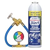 3in1 Fahrzeug Kältemittel Klimaanlage Top up HC134A ErsatzGas flasche für...