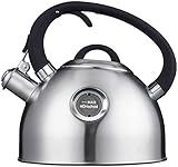 HöHscheid Edelstahl Wasserkessel Induktion, 2,5 L Teekessel Flötenkessel Camping mit...