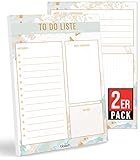 blaash® 2er Set To Do Block DIN A5 | 50 Seiten Tagesplaner mit Listen für Aufgaben,...