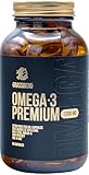 GRASSBERG - Omega-3 Premium 1200mg | Ultra reines Fischöl zur Unterstützung des...