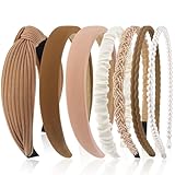 Kotkiddy 7 Stück Haarreifen Set Damen, verschiedene Modelle, Perlen...