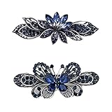 PLABBDPL 2 Stück Elegante Haarspangen für Dame,Kristall Strass Mode Exquisite...