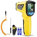 Infrarot Thermometer Laser MESTEK Temperaturmessgerät mit K-Sonde IR Pyrometer...