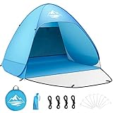Strandmuschel, Pop Up Zelt Instant 2-3 Personen Strandzelt Automatisches Strand...