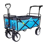 TAISK Outdoor Folding Utility Wagon Outdoor Folding Wagon Cart mit Bremsen, Utility...