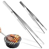 2 Stück Küchenpinzette Edelstahl, Pinzette Küche 20 cm und 30 cm, Professionelle...