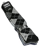 VCA 3 Paar Super warme THERMO Kniestrümpfe mit Karo Muster, Vollfrottee, Gr....