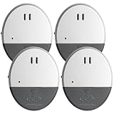 Ultra-Dünner Fensteralarm, 4 Stück Glasbruchalarm mit Lautem 130dB Alarm,...