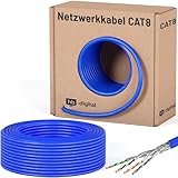 HB-DIGITAL 50m CAT 8 Netzwerkkabel LAN Kabel Verlegekabel Ethernet...