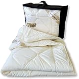 Meivita Merino Schaf-Schurwoll Winterdecke in 135x200 cm Schurwoll Winterbett...