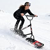 Dual-Ski-Schneeroller für Erwachsene mit 360° Drehskiern | All-Terrain-Schlitten mit...