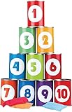 myToys ORIGINALS Dosenwurfspiel, 13-TLG. 10 Dosen Plus 3 Wurfsäcke, Dosen mit bunter...
