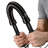 Physionics® Biegehantel - 30kg, Stahl, Schwarz, für Arm und Unterarm, Bizeps...