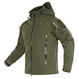 TACVASEN Herren Übergangsjacke Softshell Jacke Outdoor Winddicht Arbeitsjacke...