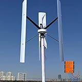 Genway Power Windkraftanlage Vertikal VAWT 1000W 24V Heimgebrauch Achse...