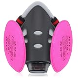 Prassia Dust Face Cover, Wiederverwendbare Atemschutzmaske mit 4Pcs Filter Baumwolle Für...