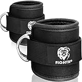 FIGHTR® Fußschlaufen (gepolstert) - für Fitness Training am Kabelzug - (2...